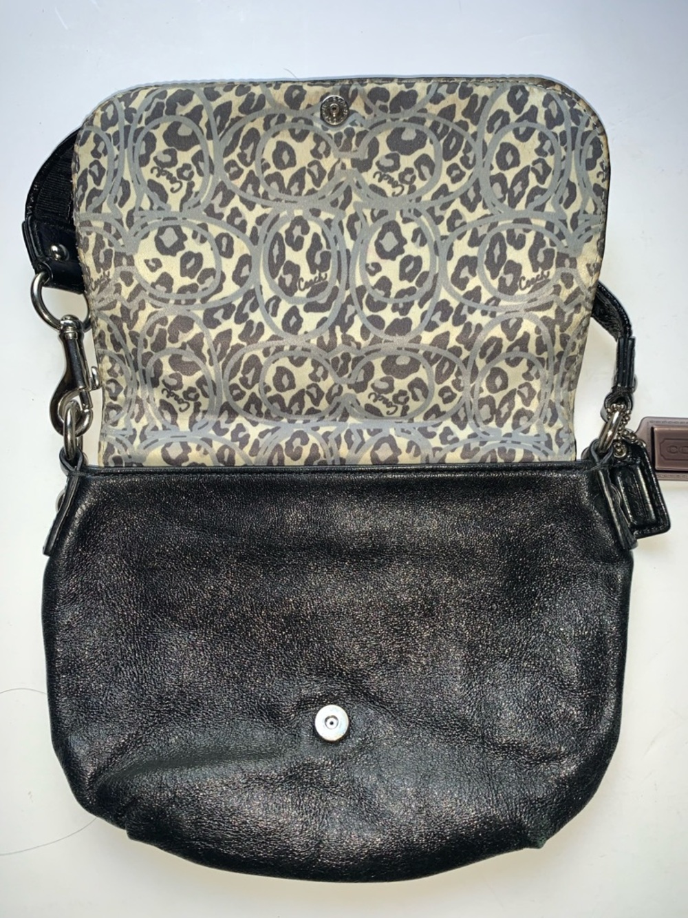 Coach Poppy Leather Purse Small Graffiti Embossed Animal Print - Picture 4 of 14